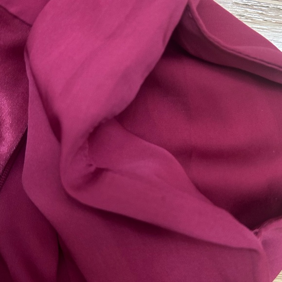 BCBG Ruched Pleated A-Line Wrap Style Fit Flare Pink One Shoulder Dress 0 - Picture 7 of 8